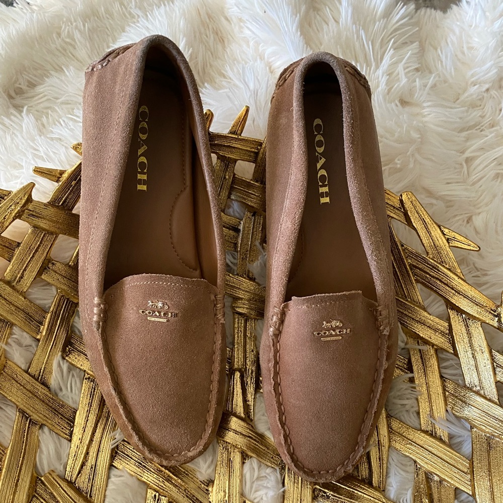 Coach Amber Women's Tan Suede Driving Moccasins